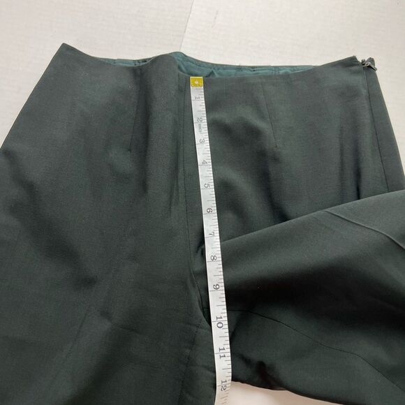 WORTH Wool & Elastane Pants Flat Front Notched Ankle Flat Front Side Zip Sz 4 - Picture 8 of 11